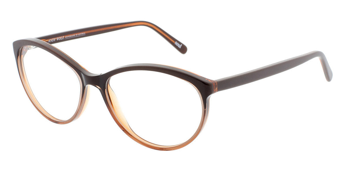 Andy Wolf® 5056 AW 5056 J 54 - Brown/Orange J Eyeglasses