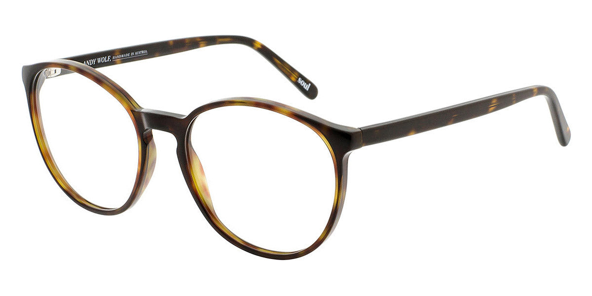 Andy Wolf® 5067 AW 5067 B 52 - Brown/Yellow B Eyeglasses