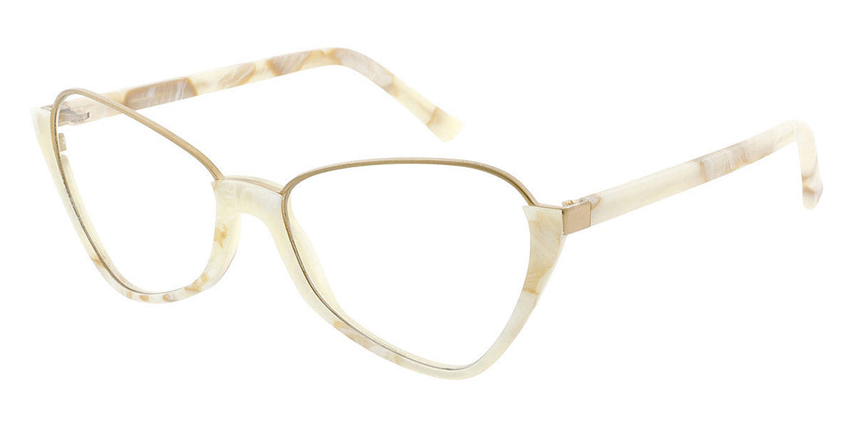 Andy Wolf® 5070 AW 5070 C 57 - White/Gold C Eyeglasses