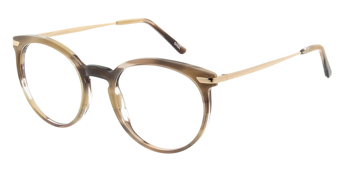 Andy Wolf® 5074 AW 5074 J 51 - Brown/Gold J Eyeglasses