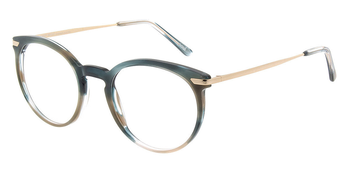 Andy Wolf® 5074 AW 5074 M 51 - Blue/Gold M Eyeglasses