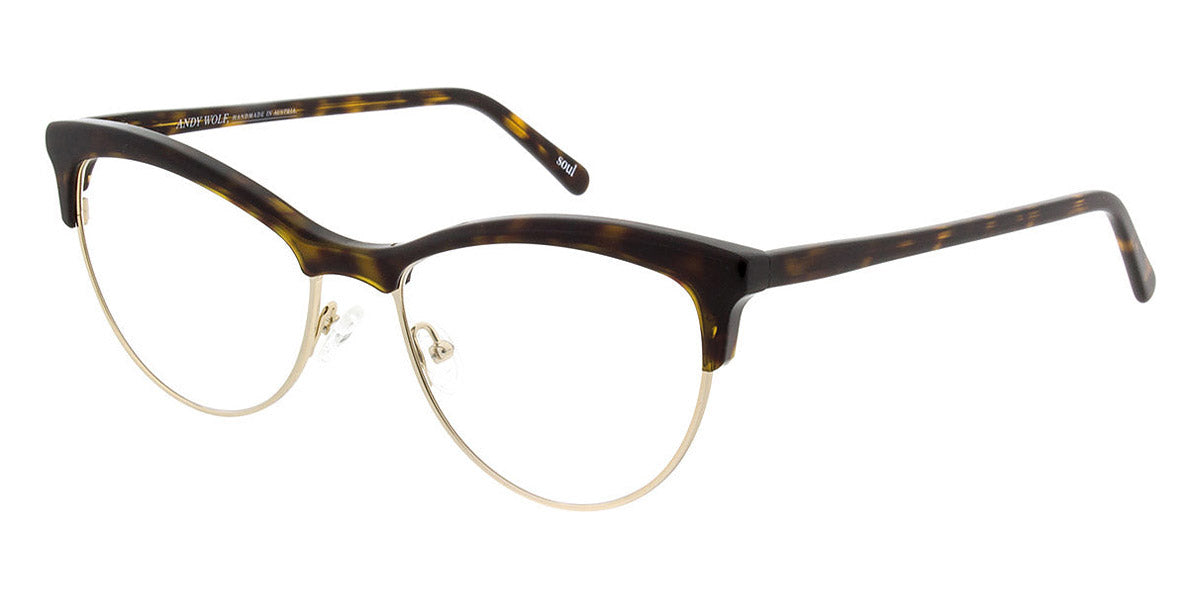 Andy Wolf® 5081 AW 5081 B 53 - Brown/Gold B Eyeglasses