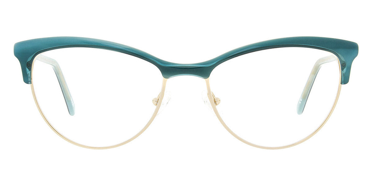 Andy Wolf® 5081 AW 5081 E 53 - Teal/Gold E Eyeglasses