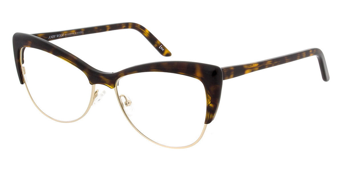 Andy Wolf® 5082 AW 5082 B 56 - Brown/Gold B Eyeglasses