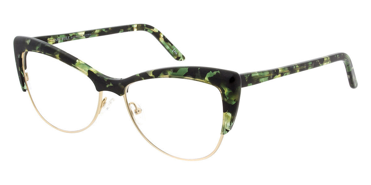 Andy Wolf® 5082 AW 5082 E 56 - Green/Gold E Eyeglasses