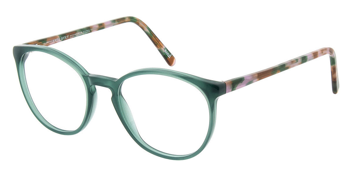 Andy Wolf® 5085 AW 5085 P 48 - Teal/Brown P Eyeglasses