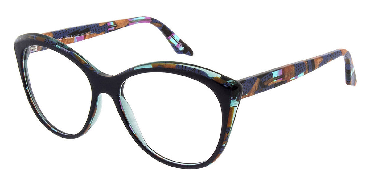 Andy Wolf® 5089 AW 5089 D 56 - Black/Colorful D Eyeglasses