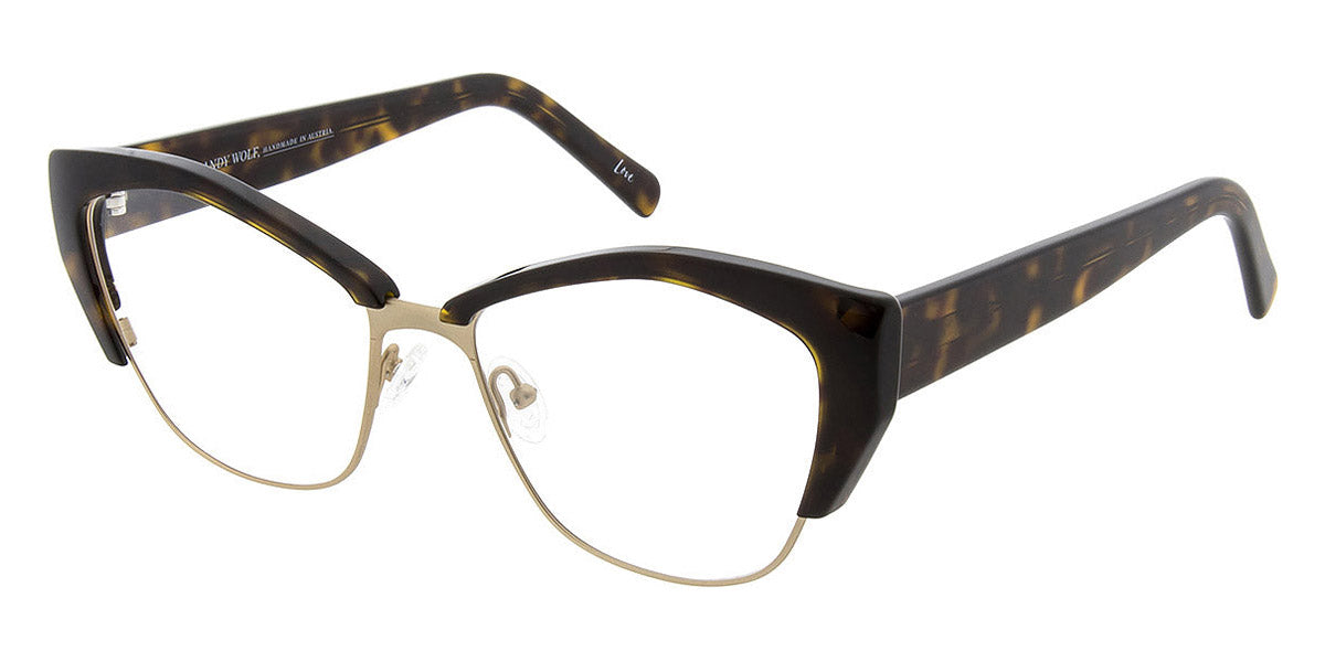 Andy Wolf® 5093 AW 5093 B 56 - Brown/Gold B Eyeglasses