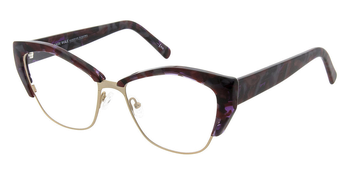 Andy Wolf® 5093 AW 5093 D 56 - Violet/Gold D Eyeglasses