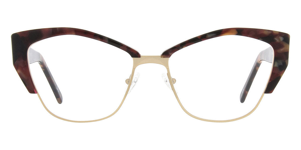 Andy Wolf® 5093 AW 5093 E 56 - Berry/Gold E Eyeglasses