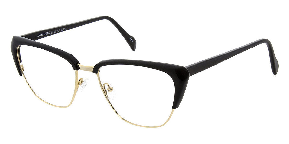 Andy Wolf® 5102 AW 5102 A 55 - Black/Gold A Eyeglasses