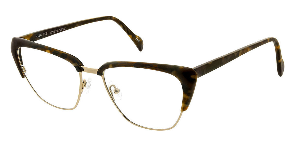 Andy Wolf® 5102 AW 5102 B 55 - Brown/Gold B Eyeglasses