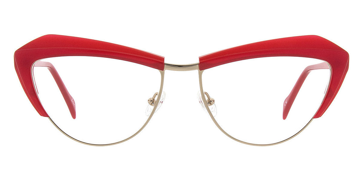 Andy Wolf® 5103 AW 5103 C 57 - Red/Gold C Eyeglasses