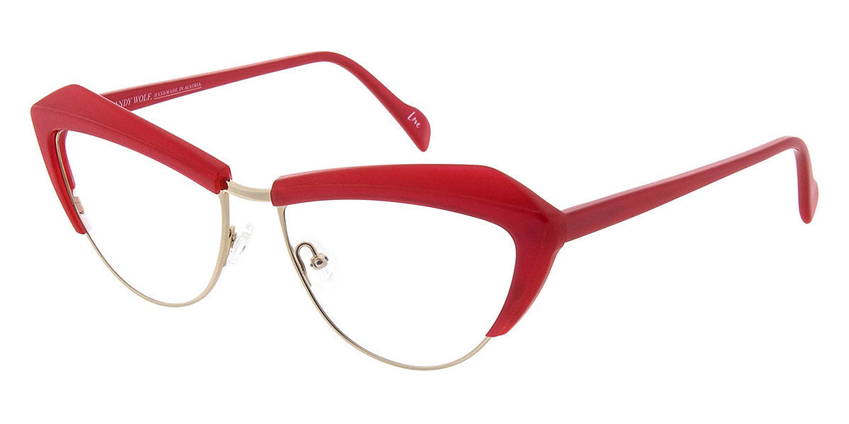 Andy Wolf® 5103 AW 5103 C 57 - Red/Gold C Eyeglasses