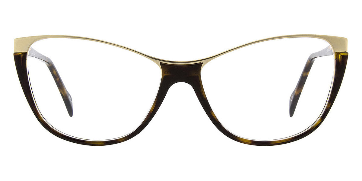 Andy Wolf® 5104 AW 5104 B 57 - Brown/Gold B Eyeglasses