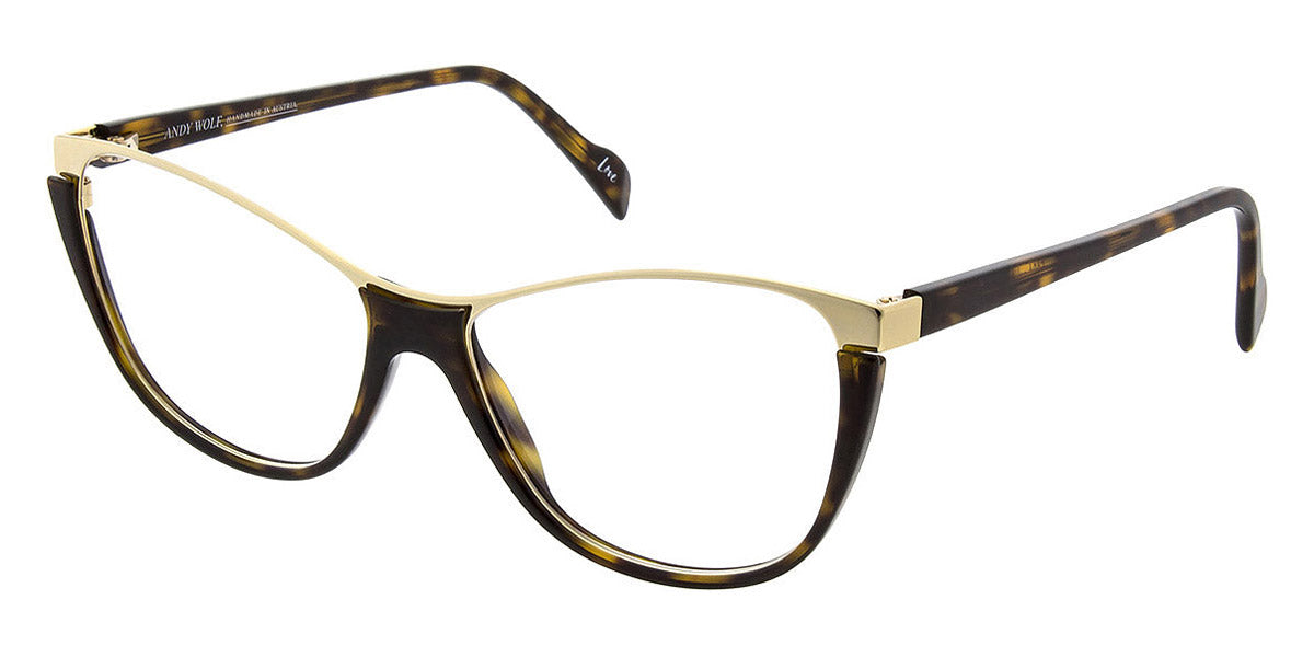 Andy Wolf® 5104 AW 5104 B 57 - Brown/Gold B Eyeglasses