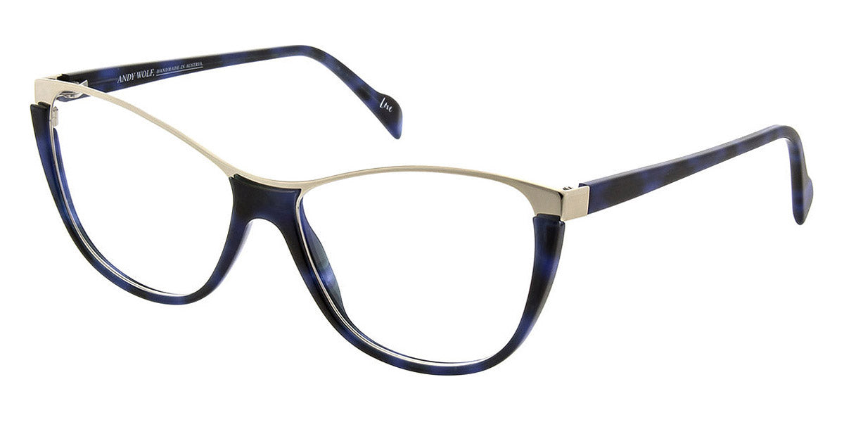 Andy Wolf® 5104 AW 5104 D 57 - Blue/Silver D Eyeglasses