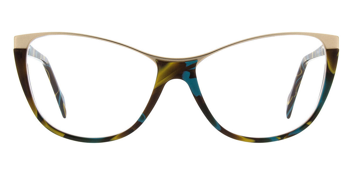 Andy Wolf® 5104 AW 5104 J 57 - Colorful/Gold J Eyeglasses