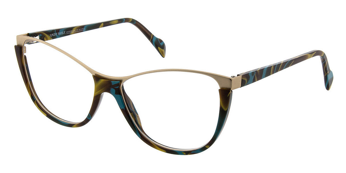 Andy Wolf® 5104 AW 5104 J 57 - Colorful/Gold J Eyeglasses