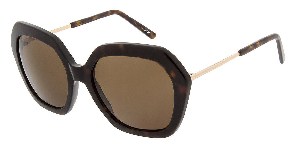 Andy Wolf® Annabelle Sun AW Annabelle Sun B 55 - Brown/Gold B Sunglasses