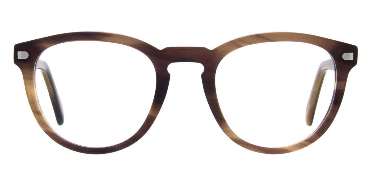 Andy Wolf® Awe01 AW AWE01 03 51 - Brown/Silver Eyeglasses