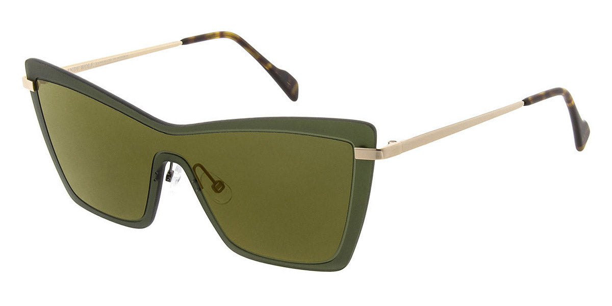 Andy Wolf® Bernice Sun AW Bernice Sun B 141 - Green/Gold B Sunglasses