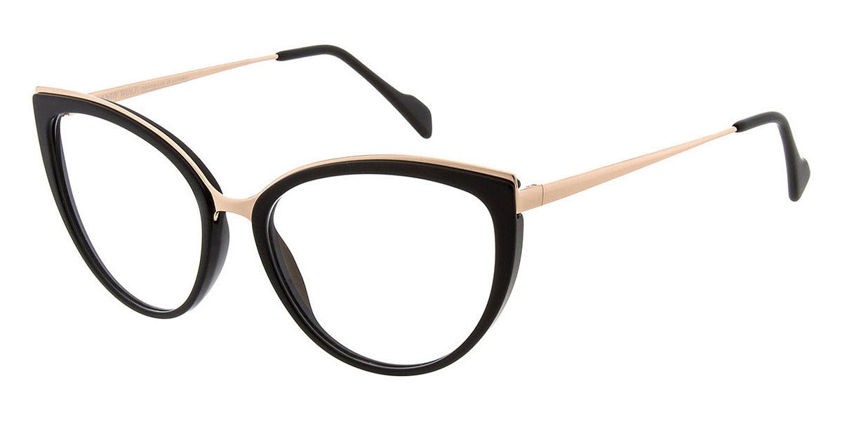 Andy Wolf® Campbell AW Campbell 01 55 - Black/Rosegold 01 Eyeglasses