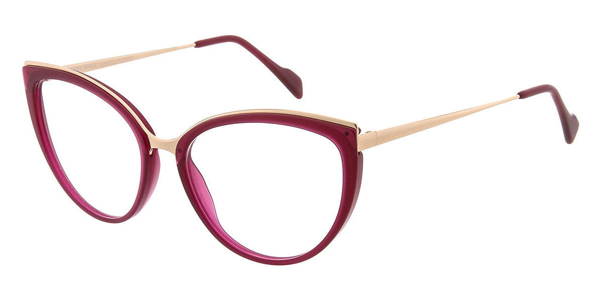 Andy Wolf® Campbell AW Campbell 04 55 - Berry/Gold 04 Eyeglasses