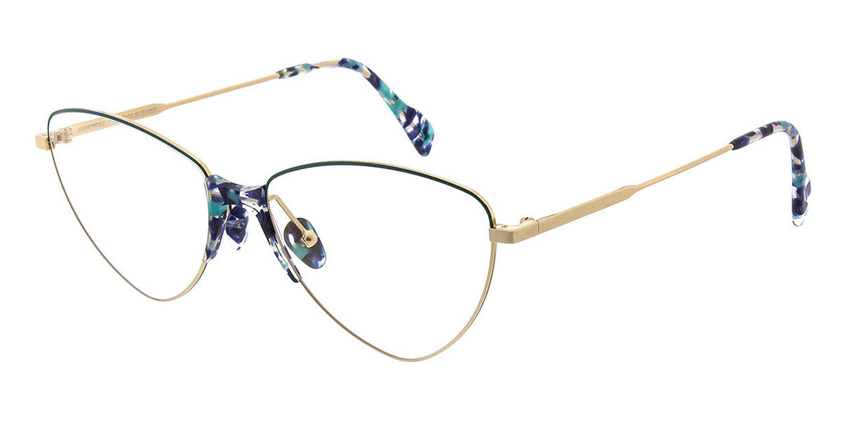 Andy Wolf® Chia AW Chia 07 56 - Gold/Teal 07 Eyeglasses