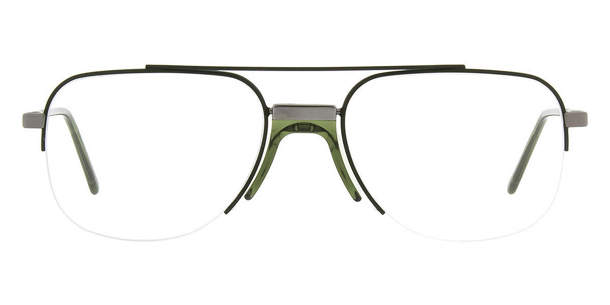 Andy Wolf® Serra AW Serra F 57 - Gun/Green F Eyeglasses