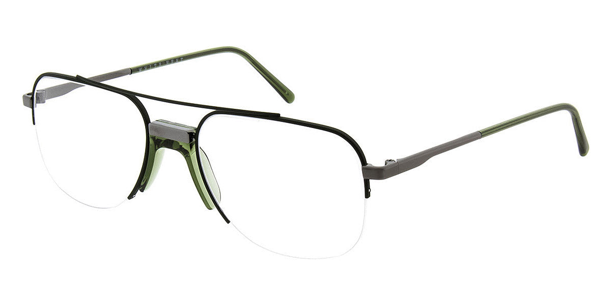 Andy Wolf® Serra AW Serra F 57 - Gun/Green F Eyeglasses