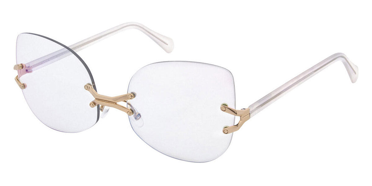 Andy Wolf® Yohkoh AW Yohkoh 03 58 - Gold/White 03 Eyeglasses