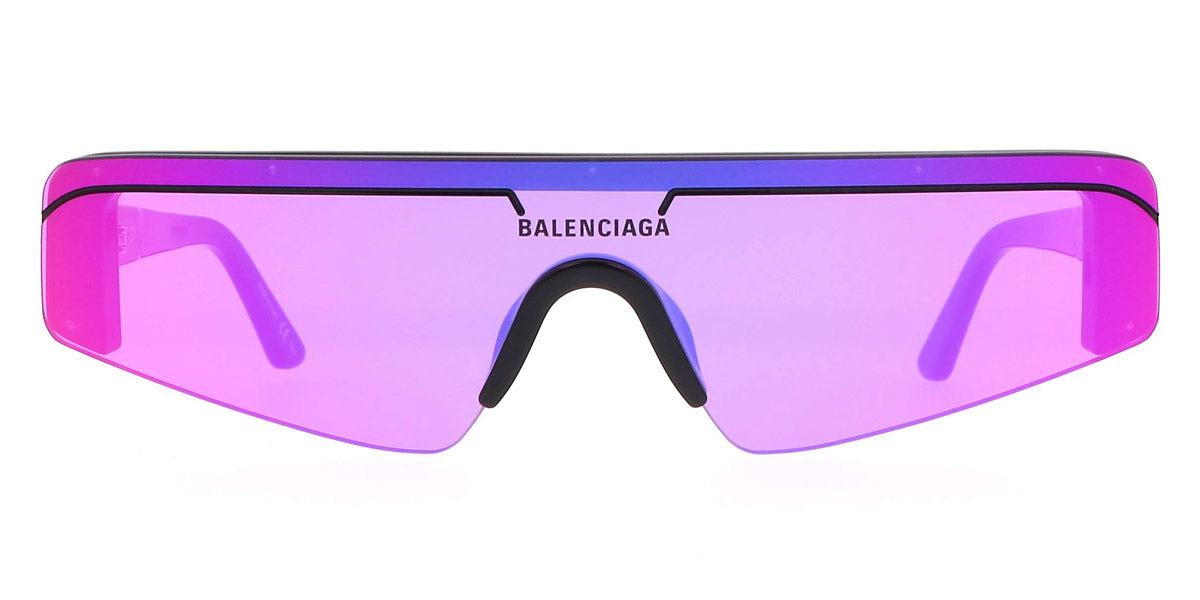 Balenciaga® BB0003S BB0003S 003 99 - Black / Violet Mirrored Sunglasses