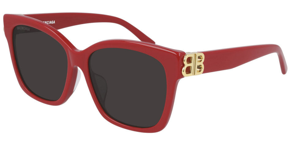 Balenciaga® BB0102SA BB0102SA 003 57 - Red / Gold / Gray Sunglasses