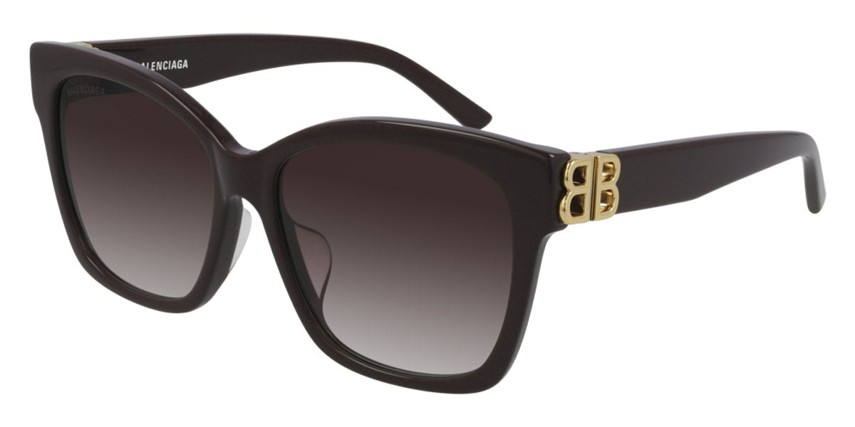 Balenciaga® BB0102SA BB0102SA 006 57 - Violet / Gold / Red Gradient Sunglasses