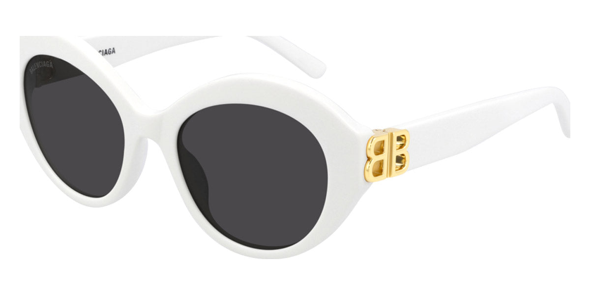 Balenciaga® BB0133S BB0133S 003 52 - White / Gold / Gray Sunglasses