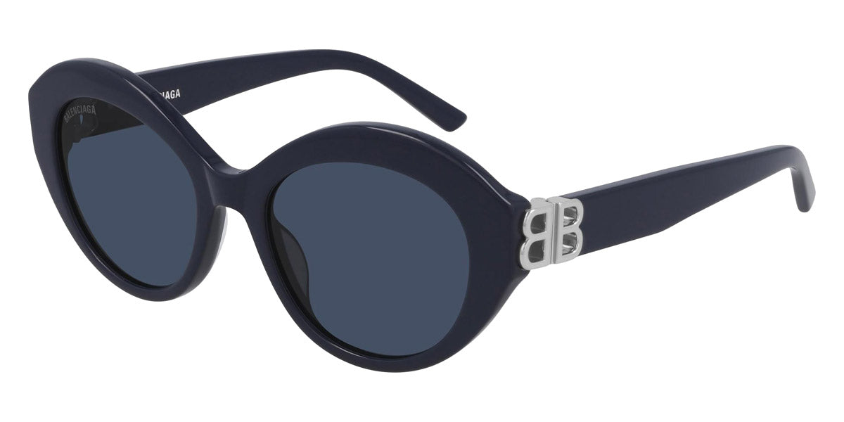 Balenciaga® BB0133S BB0133S 004 52 - Blue / Silver / Blue Sunglasses