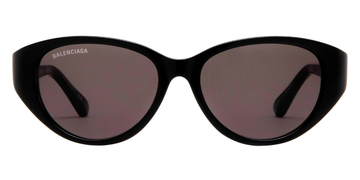 Balenciaga® BB0209SA BB0209SA 001 55 - Black / Gray Sunglasses