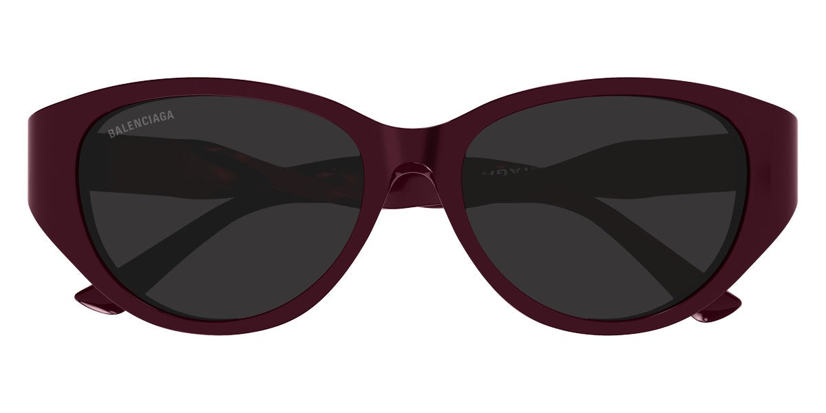 Balenciaga® BB0209SA BB0209SA 003 55 - Burgundy / Gray Sunglasses