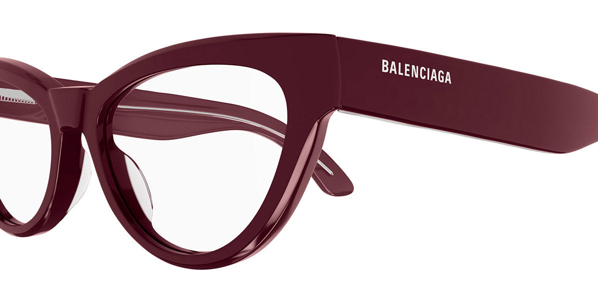 Balenciaga® BB0241O BB0241O 005 53 - Burgundy Eyeglasses