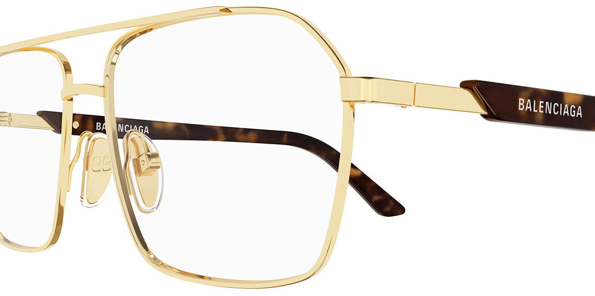 Balenciaga® BB0248O BB0248O 002 57 - Gold / Havana Eyeglasses