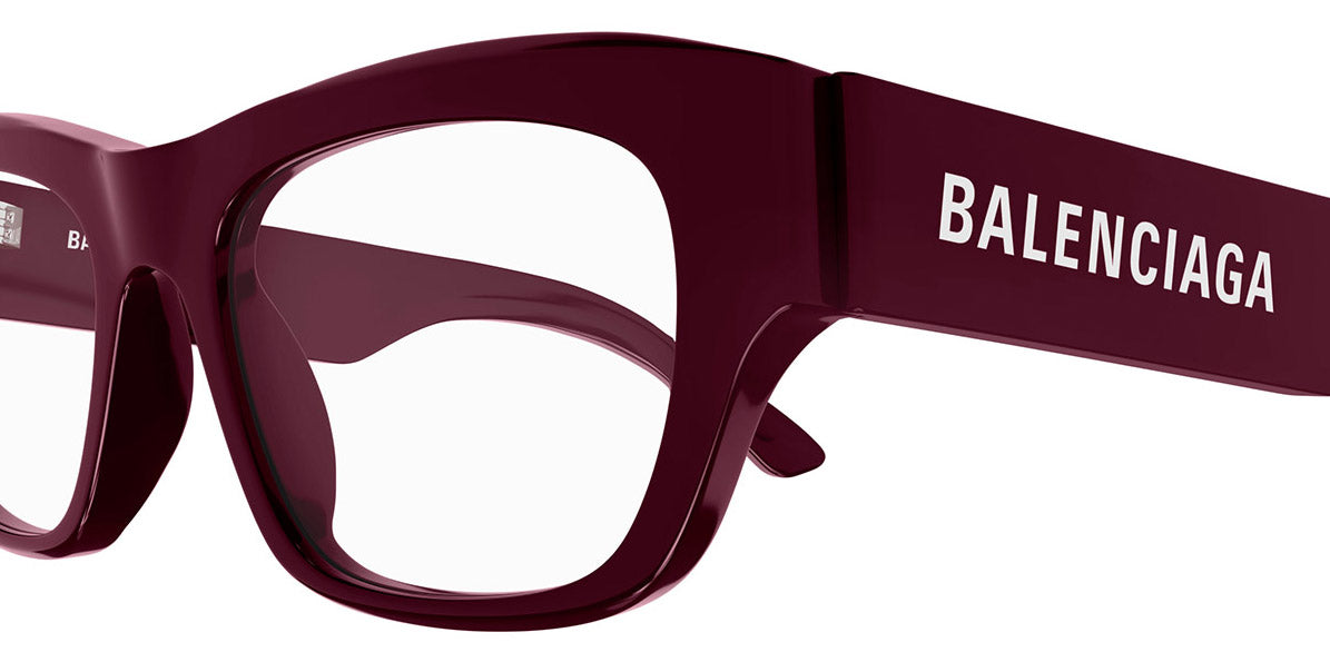 Balenciaga® BB0264O BB0264O 004 53 - Burgundy Eyeglasses