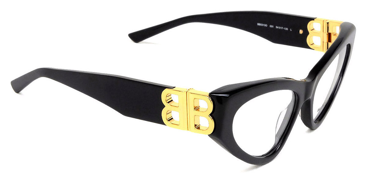 Balenciaga® BB0313O BB0313O 001 54 - Black Eyeglasses