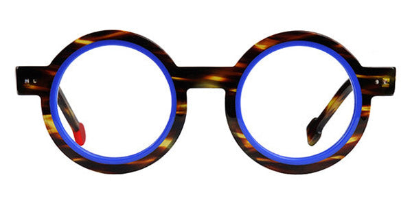 Sabine Be® Be Addict SB Be Addict 120 45 - Shiny Veined Tortoise Dark / Shiny Blue Majorelle Eyeglasses