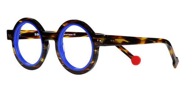 Sabine Be® Be Addict SB Be Addict 120 45 - Shiny Veined Tortoise Dark / Shiny Blue Majorelle Eyeglasses