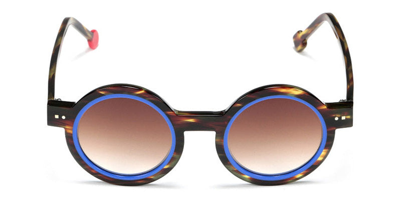 Sabine Be® Be Addict Sun SB Be Addict Sun 120 45 - Shiny Veined Tortoise Dark / Shiny Blue Klein Sunglasses