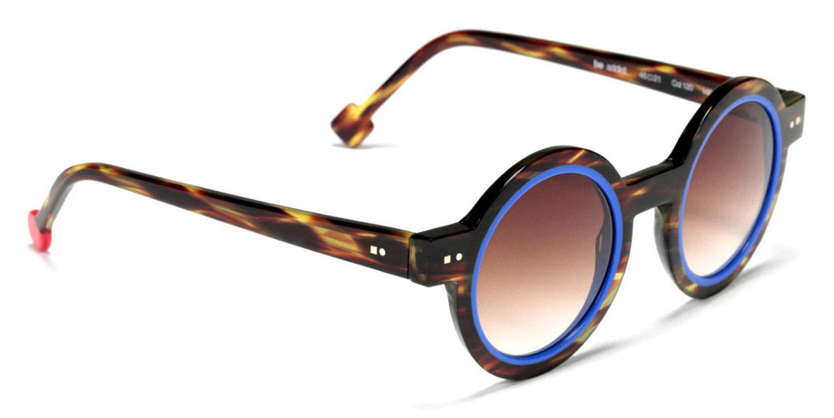 Sabine Be® Be Addict Sun SB Be Addict Sun 120 45 - Shiny Veined Tortoise Dark / Shiny Blue Klein Sunglasses