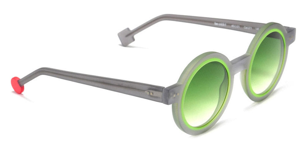 Sabine Be® Be Addict Sun SB Be Addict Sun 271 45 - Matte Translucent Gray / Matte Neon Green Sunglasses