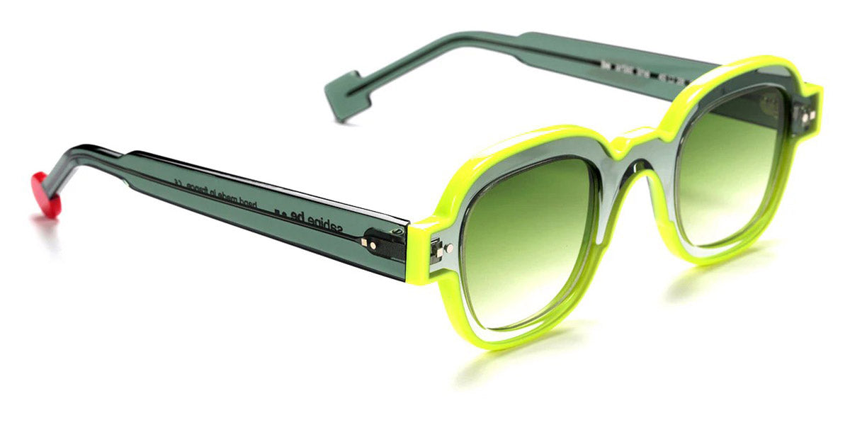 Sabine Be® Be Artist Line Sun SB Be Artist Line Sun 537 45 - Shiny Shaded Khaki / Shiny Neon Yellow Sunglasses