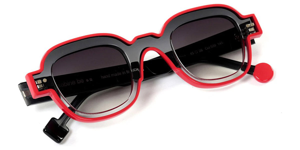 Sabine Be® Be Artist Line Sun SB Be Artist Line Sun 539 45 - Shiny Gradient Gray / Shiny Red Sunglasses